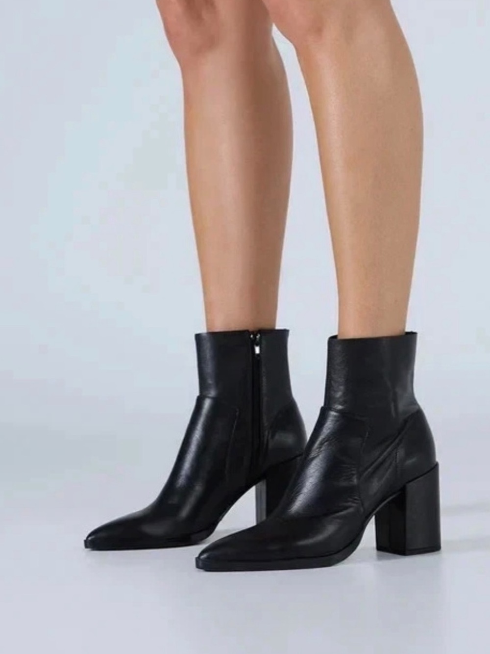 Revolve Tony Bianco Brazen Booties Black Leather Size 8 $190